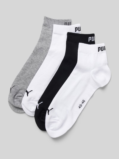 PUMA Sneakersocken mit Label-Details im 4er-Pack Flanell 1