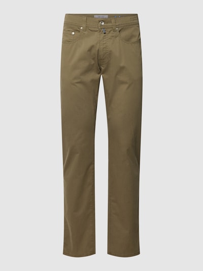 Pierre Cardin Hose mit Label-Details Modell 'Lyon' Olivgrün 2
