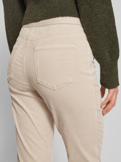 Marc Cain Stoffhose mit elastischem Logo-Bund Sand 3