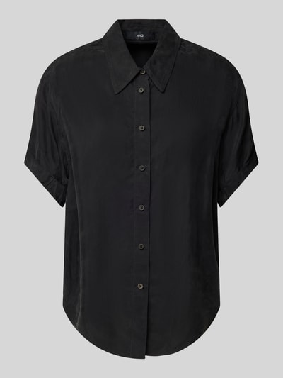 Mango Regular Fit Bluse aus Cupro-Viskose-Mix Black 2