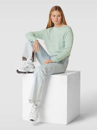 QS Strickpullover mit Strukturmuster Modell 'Schildkröte' Mint 1