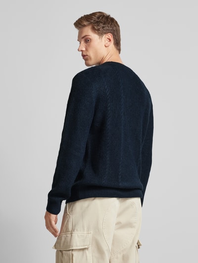 Tommy Jeans Gebreide pullover met kabelpatroon, model 'SLIM CABLE' Marineblauw - 5