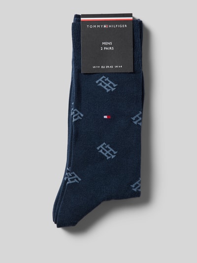 Tommy Hilfiger Socken mit Logo-Stitching im 2er-Pack Dunkelblau 3