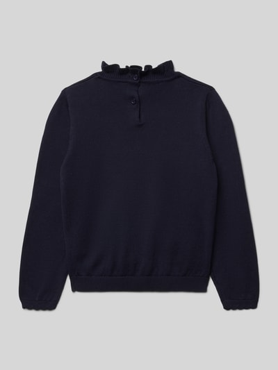 Blue Seven Regular fit shirt met lange mouwen in gebreide look Marineblauw - 3