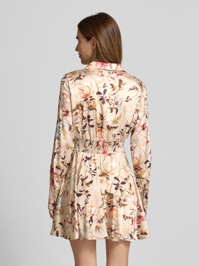 Guess Minikleid mit V-Ausschnitt Modell 'CONCETTA FLARE DRESS' Ecru 5