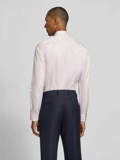 Jake*s Slim Fit Businesshemd mit extra langem Arm Taupe 5