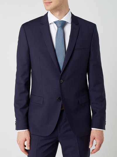 HUGO Extra slim fit colbert van scheerwol met 2 knopen, model 'Arti' Marineblauw - 4