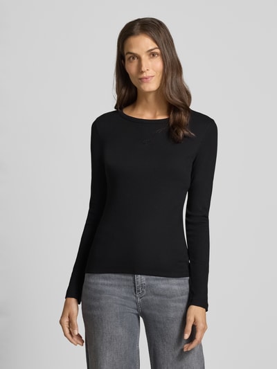 s.Oliver RED LABEL Slim fit shirt met lange mouwen in riblook  - 4