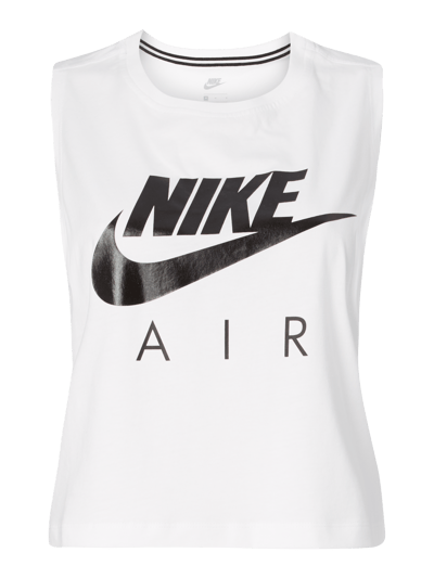 Nike Crop-Top mit Logo-Print Weiss 1