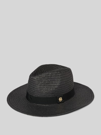 BOSS Strohhut mit Label-Applikation Modell 'Ysabel' Black 1