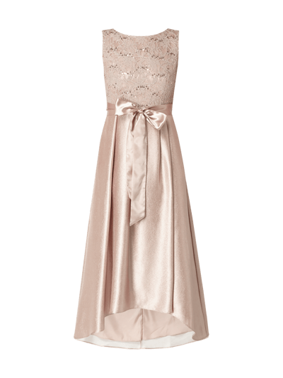 Christian Berg Cocktail Vokuhila Cocktailkleid mit Pailletten-Besatz  Metallic Rosa 2