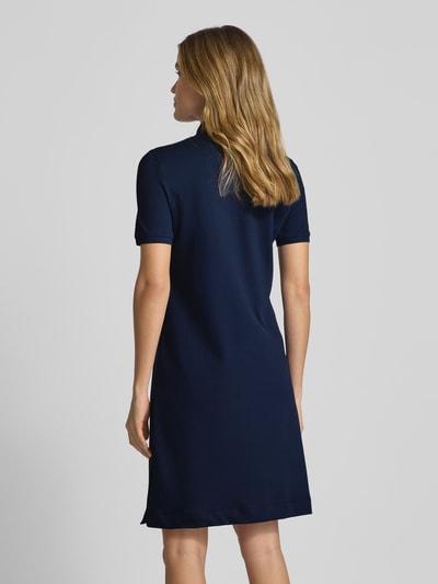 Christian Berg Woman Knielanges Polokleid mit Strukturmuster Dunkelblau 5