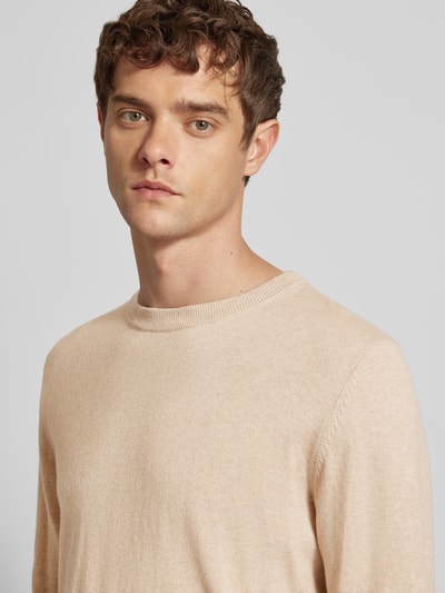 Pepe Jeans Gebreide pullover met ronde hals, model 'Andre' Beige - 3