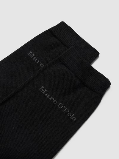 Marc O'Polo Socken mit Label-Detail im 2er-Pack Modell 'Valentina' Black 2