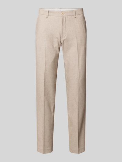 s.Oliver BLACK LABEL Regular Fit Anzughose mit Leinen-Anteil Beige 2