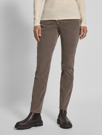 Buena Vista Corduroy broek in 5-pocketmodel met knoopsluiting, model 'MALIBU' Taupe - 4