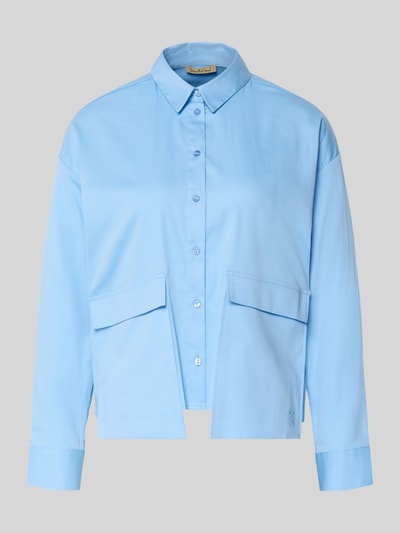 Produktfoto, Regular Fit Bluse mit Pattentaschen von Smith and Soul in Hellblau, Hemdblusenkragen, Baumwoll-Mix, glatte Struktur