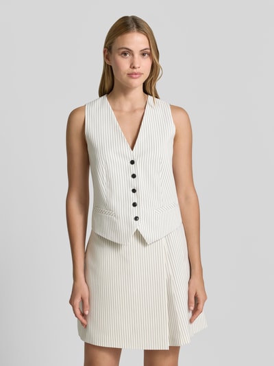 HUGO Regular Fit Weste mit Streifenmuster Modell 'AUMARE' Offwhite 4