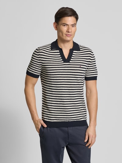 Tommy Hilfiger Regular Fit Poloshirt mit Strukturstrick Black 4