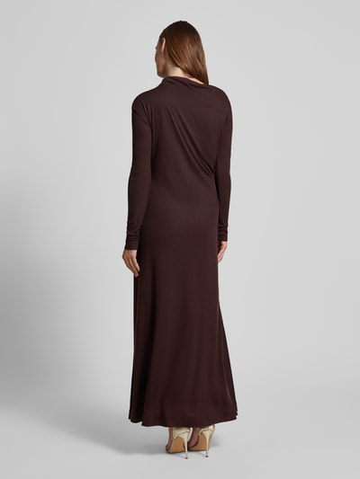 BOSS Getailleerde gebreide jurk van een mix van lyocell en kasjmier, model 'EVARGO' Aubergine - 5
