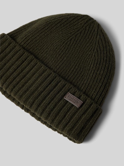 Barbour Beanie mit Logo-Patch Dunkelgruen 2
