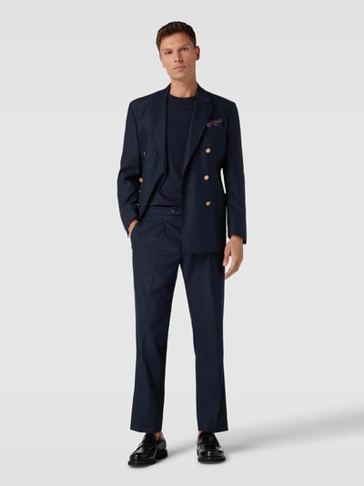 Selected Homme Bundfaltenhose mit Zierleisten Modell 'BARRY' Marineblau 1