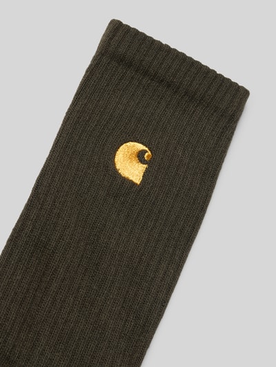 Carhartt Work In Progress Socken mit Label-Stitching Khaki 2
