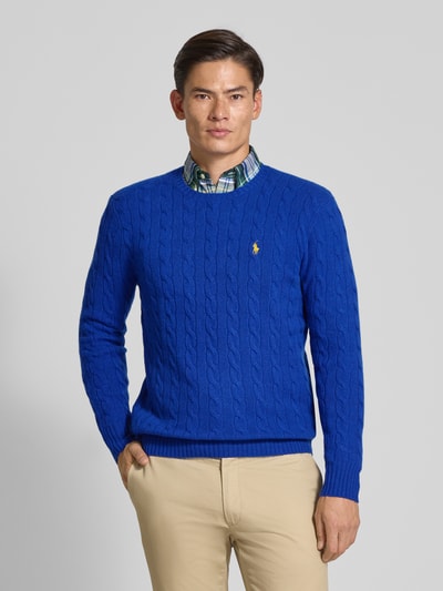 Polo Ralph Lauren Regular fit gebreide pullover van een mix van wol en kasjmier Blauw - 4