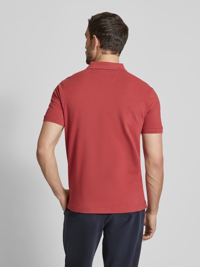 Lerros Poloshirt mit Label-Stitching Rot 5