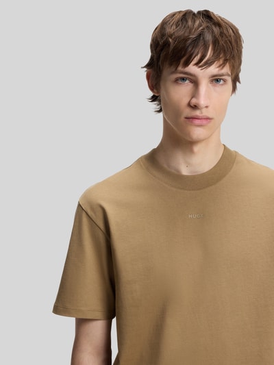HUGO Regular Fit T-Shirt aus reiner Baumwolle Modell 'DAPOLINO' Sand 3