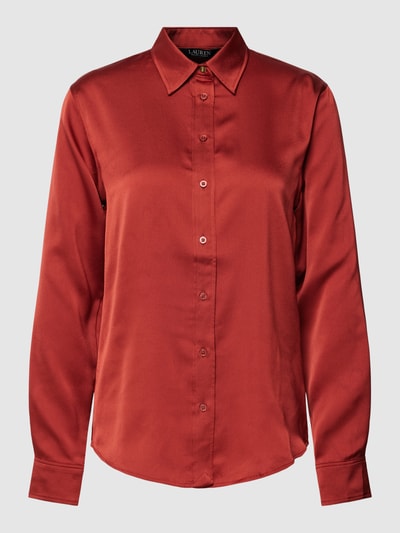 Lauren Ralph Lauren Bluse mit Hemdblusenkragen Modell 'JAMELKO' Rot 2