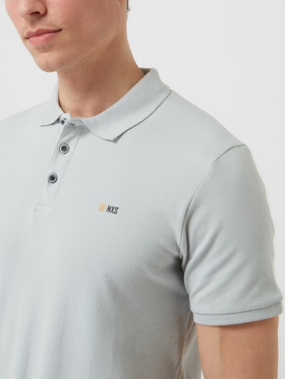 NO EXCESS Poloshirt van piqué  Lichtblauw gemêleerd - 3