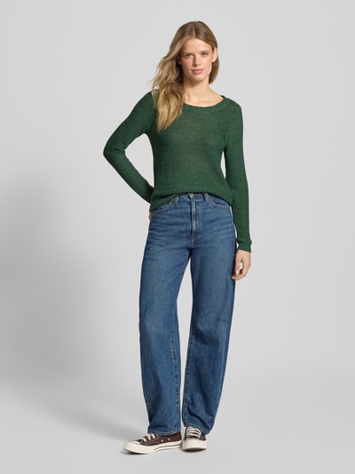 Only Regular Fit Strickpullover aus Grobstrick Modell 'GEENA' Dunkelgruen 1