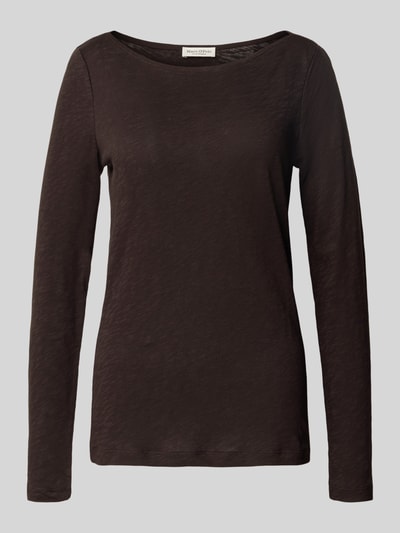 Marc O'Polo Regular fit shirt met lange mouwen van puur katoen Donkerbruin - 2