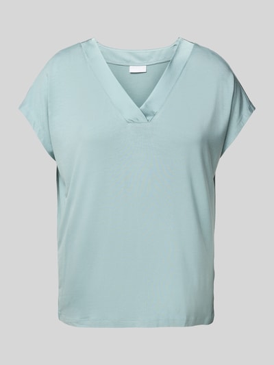 Jake*s Collection T-Shirt mit V-Ausschnitt Eisblau 2