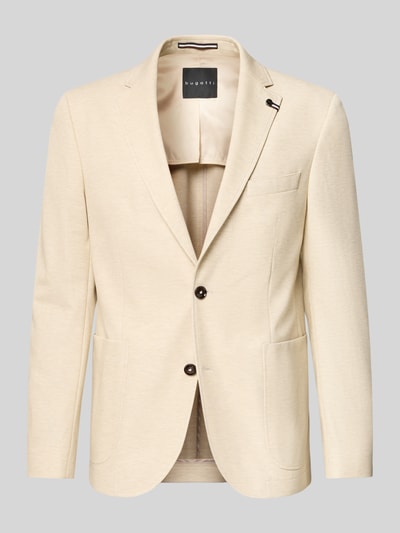 bugatti Regular Fit 2-Knopf-Sakko mit Reverskragen Sand 2