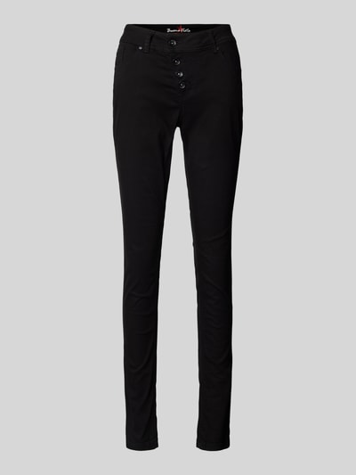 Buena Vista Slim fit jeans met knoopsluiting, model 'Malibu' Zwart - 2