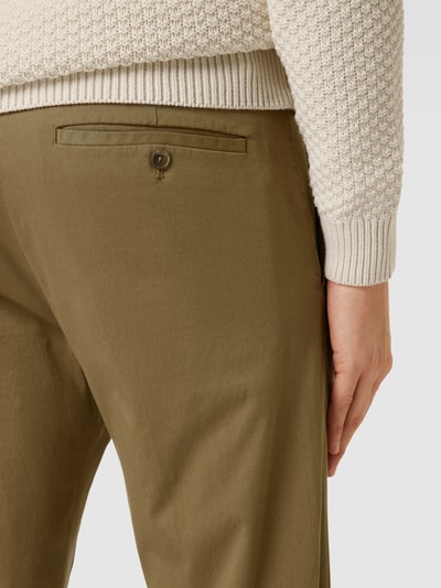 Esprit Collection Chino met steekzakken, model 'TWILL' Roodbruin - 3