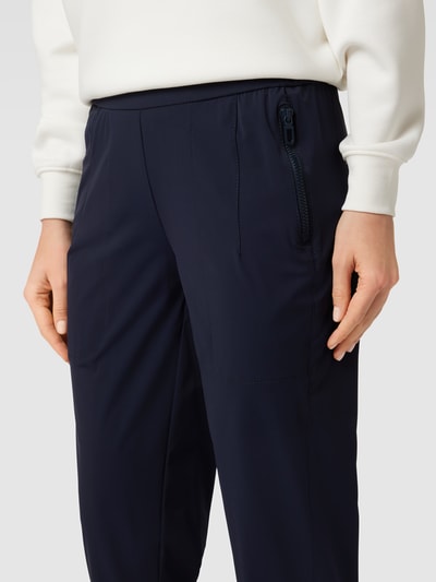 TONI Cropped Stoffhose mit Reißverschlusstaschen Dunkelblau 3