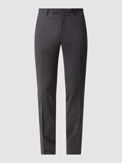 Esprit Collection Spodnie do garnituru o kroju slim fit z mieszanki wełny i elastanu Antracytowy 2