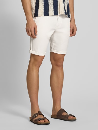 Tommy Jeans Slim Fit Chinoshorts aus Baumwoll-Mix Offwhite 4