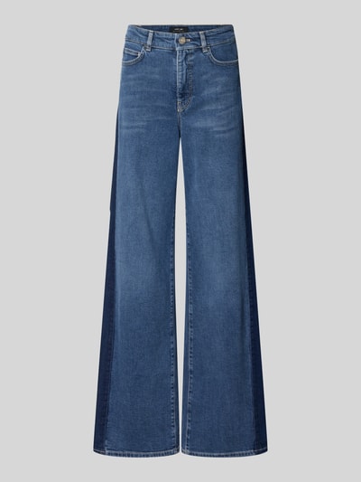 Produktfoto, Wide Leg Jeans mit Eingrifftaschen von Marc Cain, mieszanka bawełny i lyocellu, wpuszczane kieszenie, spodnie z szerokimi nogawkami, zapięcie na guzik i zamek błyskawiczny, szerokość w rozmiarze 36: 38 cm, długość wewnętrzna nogawki w rozmiarze 36: 86 cm
