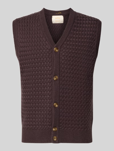 BLKVIS Mouwloos vest van wolmix met V-hals Prune - 2