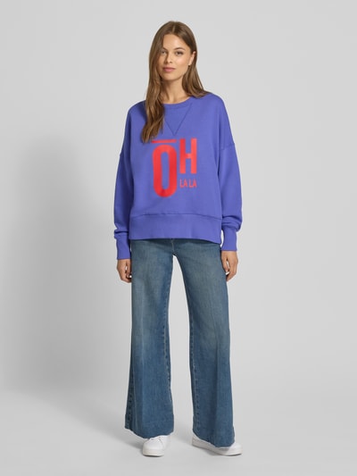miss goodlife Sweatshirt met statementprint en ronde hals Violet - 1