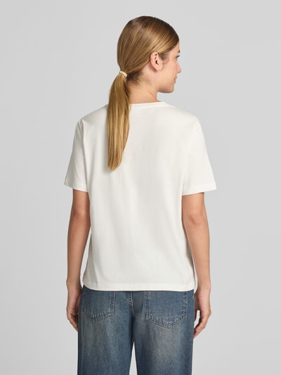 VILA T-Shirt mit Print und Rundhalsausschnitt Modell 'SYBILLA CHOCO' Weiss 5