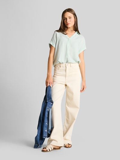 Tom Tailor Bluzka o kroju relaxed fit z wiskozy Miętowy 1