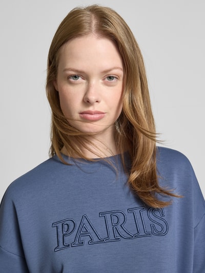 Vila Sweatshirt met ronde hals, model 'REFLECT Rookblauw - 3