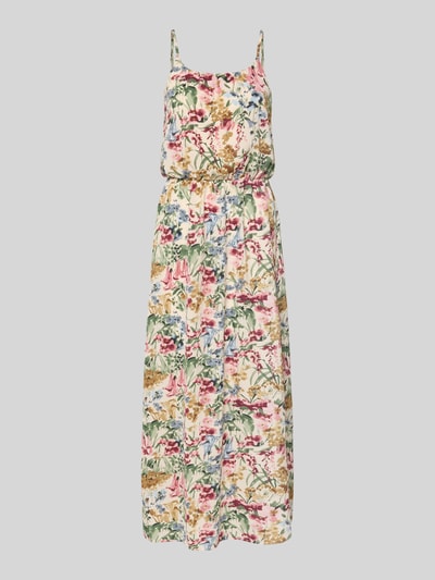 Produktfoto, Maxikleid aus Crêpe Modell 'WINNER LIFE' von Only, florales Allover-Muster in bunten Farben, tailliert, elastisches Taillenband