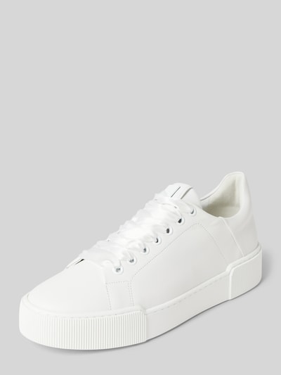 Högl Sneakers van zuiver leer met labeldetail, model 'BASIC' Wit - 1