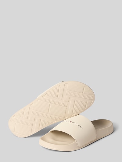 Tommy Hilfiger Badeslipper mit Label Print Beige 4